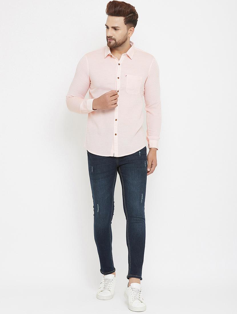 pink self design casual shirt - 17837982 - Zoom Image - 4