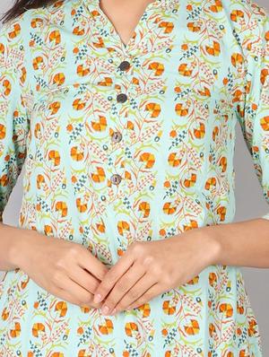 printed straight kurta - 17838014 - Standard Image - 4