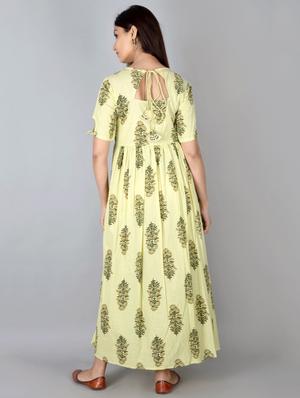 printed flared kurta - 17838023 - Standard Image - 3