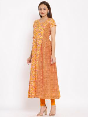 printed a-line kurta - 17838026 - Standard Image - 2