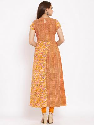 printed a-line kurta - 17838026 - Standard Image - 3