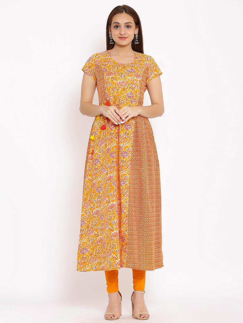 printed a-line kurta - 17838026 - Zoom Image - 1