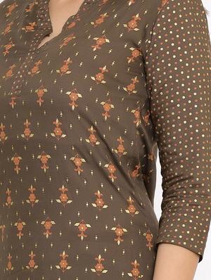 foil print straight kurta - 17838048 - Standard Image - 4