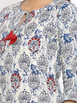printed straight kurta - 17838062 - Standard Image - 4