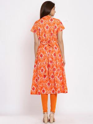 ikat a-line kurta - 17838082 - Standard Image - 3