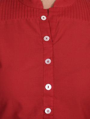 maroon straight kurta - 17838089 - Standard Image - 4