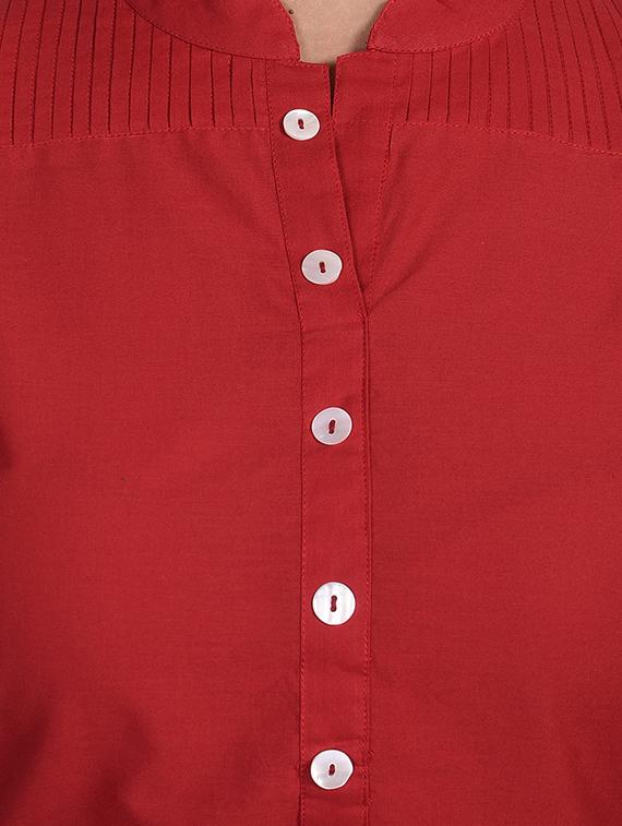 maroon straight kurta - 17838089 - Zoom Image - 4