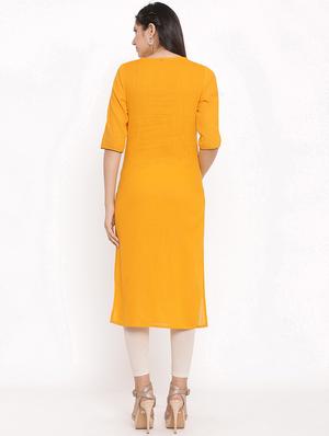 solid straight kurta - 17838106 - Standard Image - 3