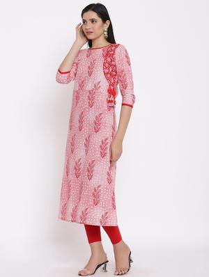 printed a-line kurta - 17838116 - Standard Image - 2