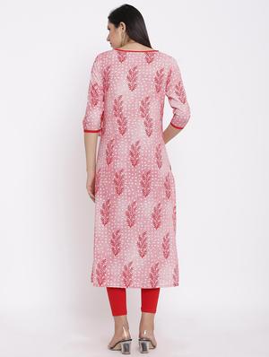 printed a-line kurta - 17838116 - Standard Image - 3