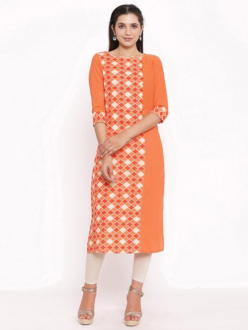 geometrical straight kurta - 17838118 - Standard Image - 1