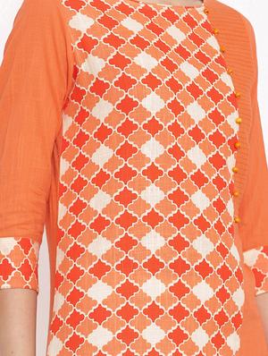 geometrical straight kurta - 17838118 - Standard Image - 4