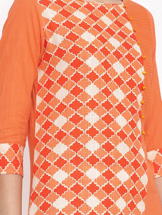 geometrical straight kurta - 17838118 - Zoom Image - 4