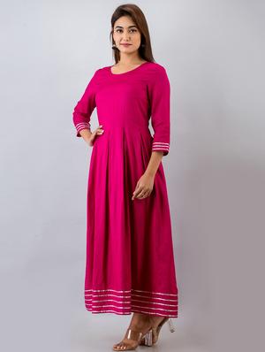 solid flared kurta - 17838122 - Standard Image - 2