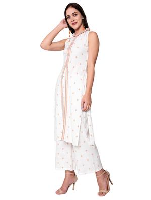 printed kurta palazzo set - 17838135 - Standard Image - 2