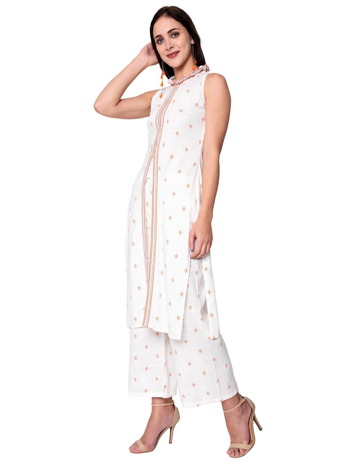 printed kurta palazzo set - 17838135 - Zoom Image - 2