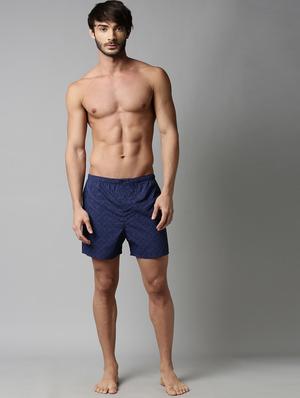 navy blue printed boxer - 17838182 - Standard Image - 4