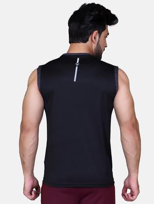 black color block t-shirt - 17838931 - Standard Image - 3