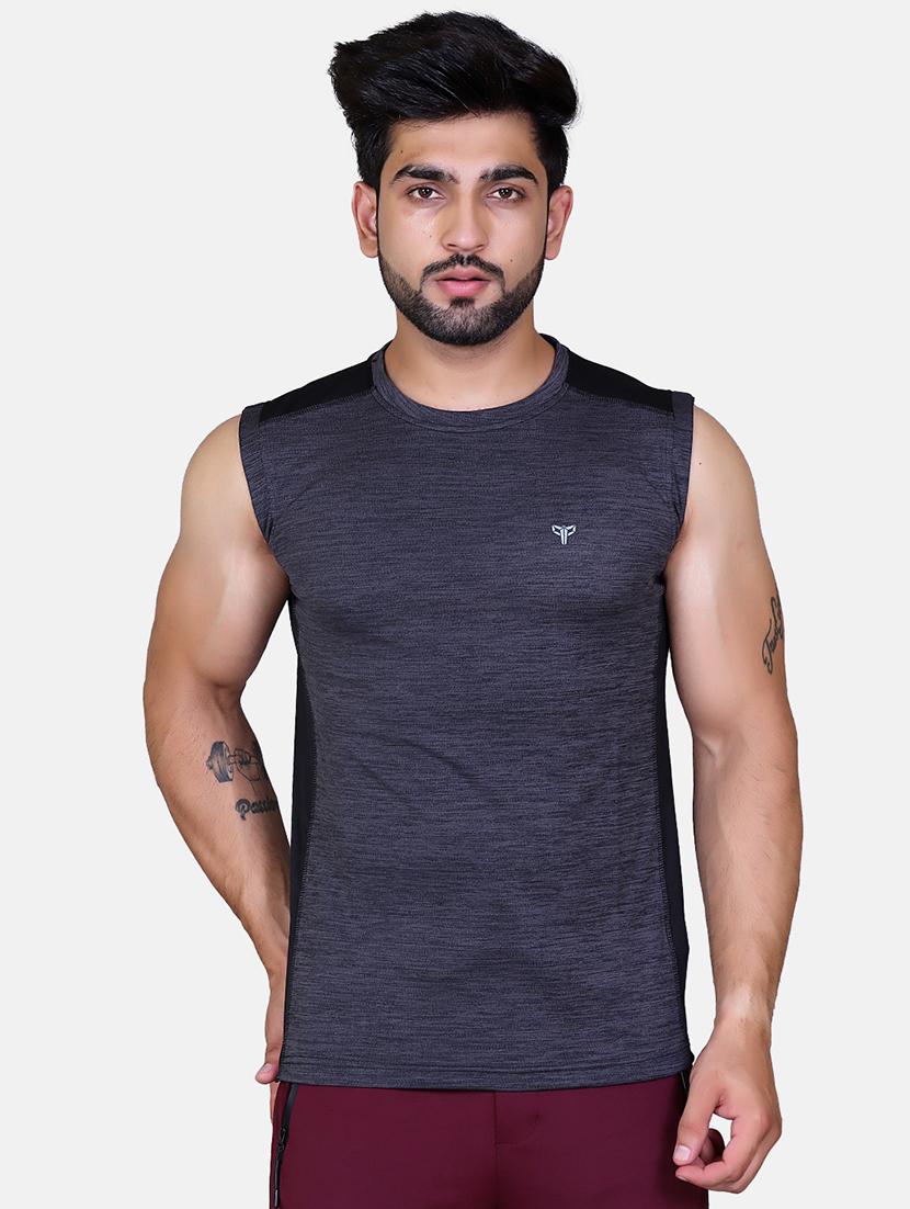 black color block t-shirt - 17838931 - Zoom Image - 1