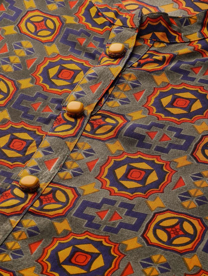 printed straight kurta - 17839014 - Zoom Image - 4