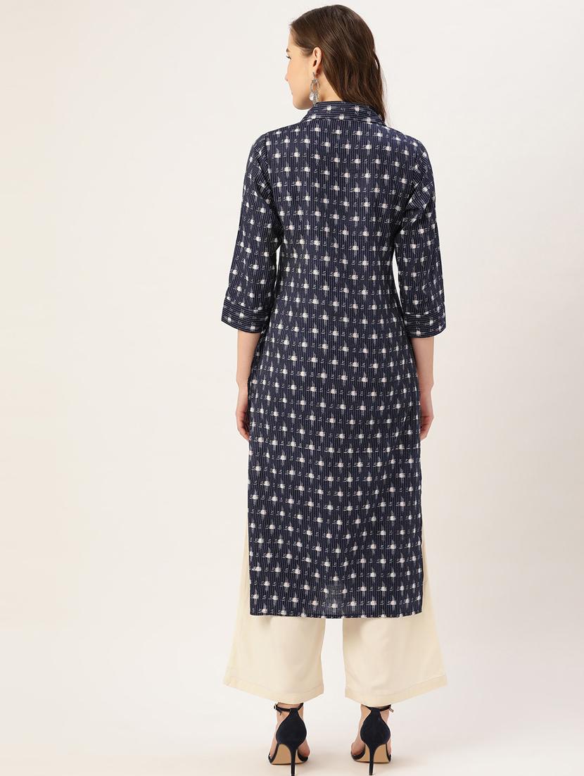 self design straight kurta - 17839024 - Zoom Image - 3