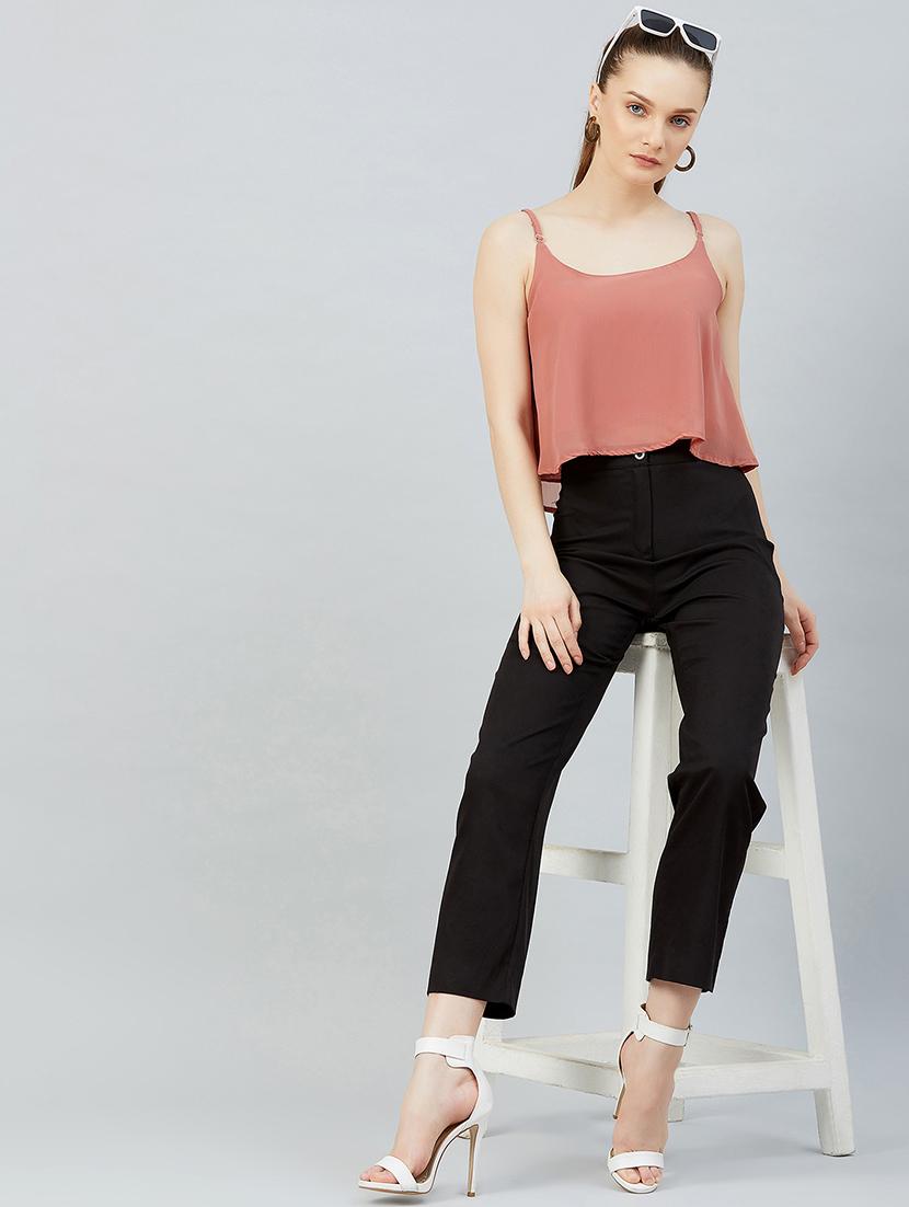 cami neck solid crop top - 17839143 - Zoom Image - 4