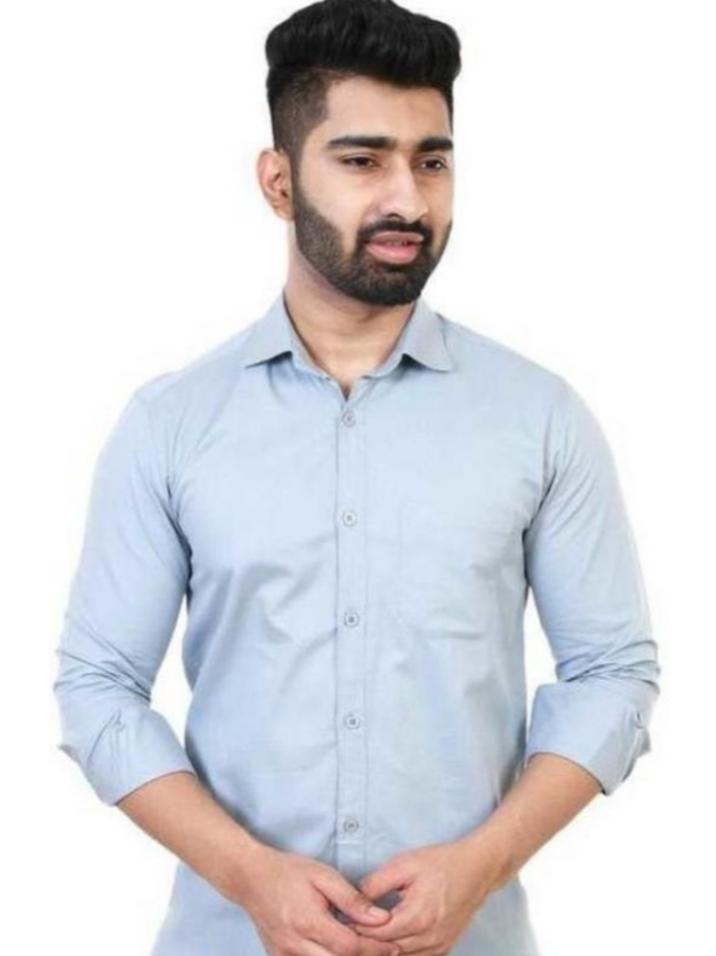 blue cotton shirt - 17839219 - Zoom Image - 1