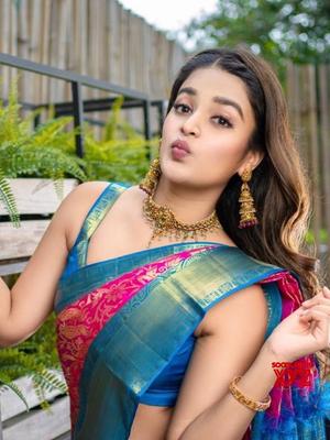 pink and blue color kanjeevaram silk - 17839440 - Standard Image - 5