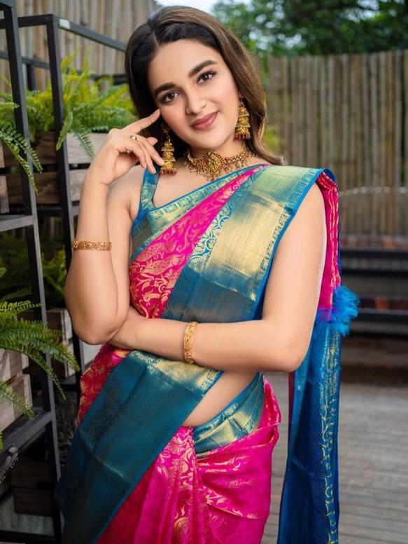 pink and blue color kanjeevaram silk - 17839440 - Zoom Image - 3