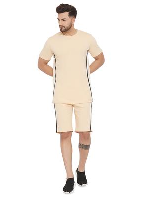 beige taped t-shirt - 17839454 - Standard Image - 2