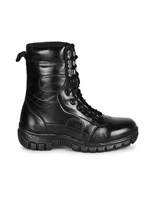 black mesh & synthetic lace up boots - 17839480 - Standard Image - 2