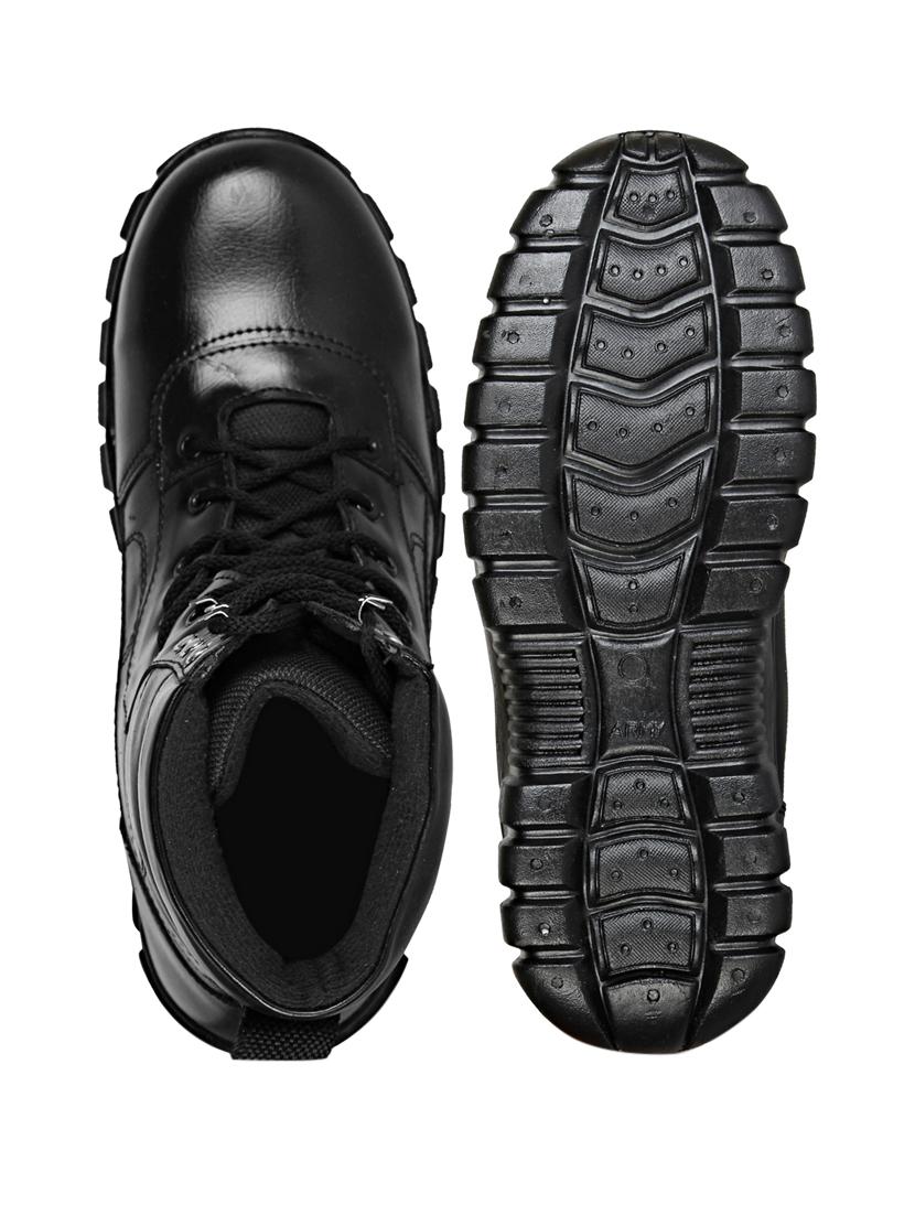 black mesh & synthetic lace up boots - 17839480 - Zoom Image - 5