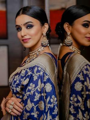 blue color kanjeevaram silk saree for - 17839493 - Standard Image - 5
