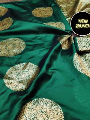 green color litchi silk saree for - 17839531 - Standard Image - 2
