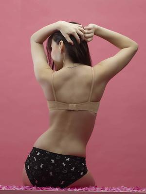 gold cotton bra - 17839534 - Standard Image - 3