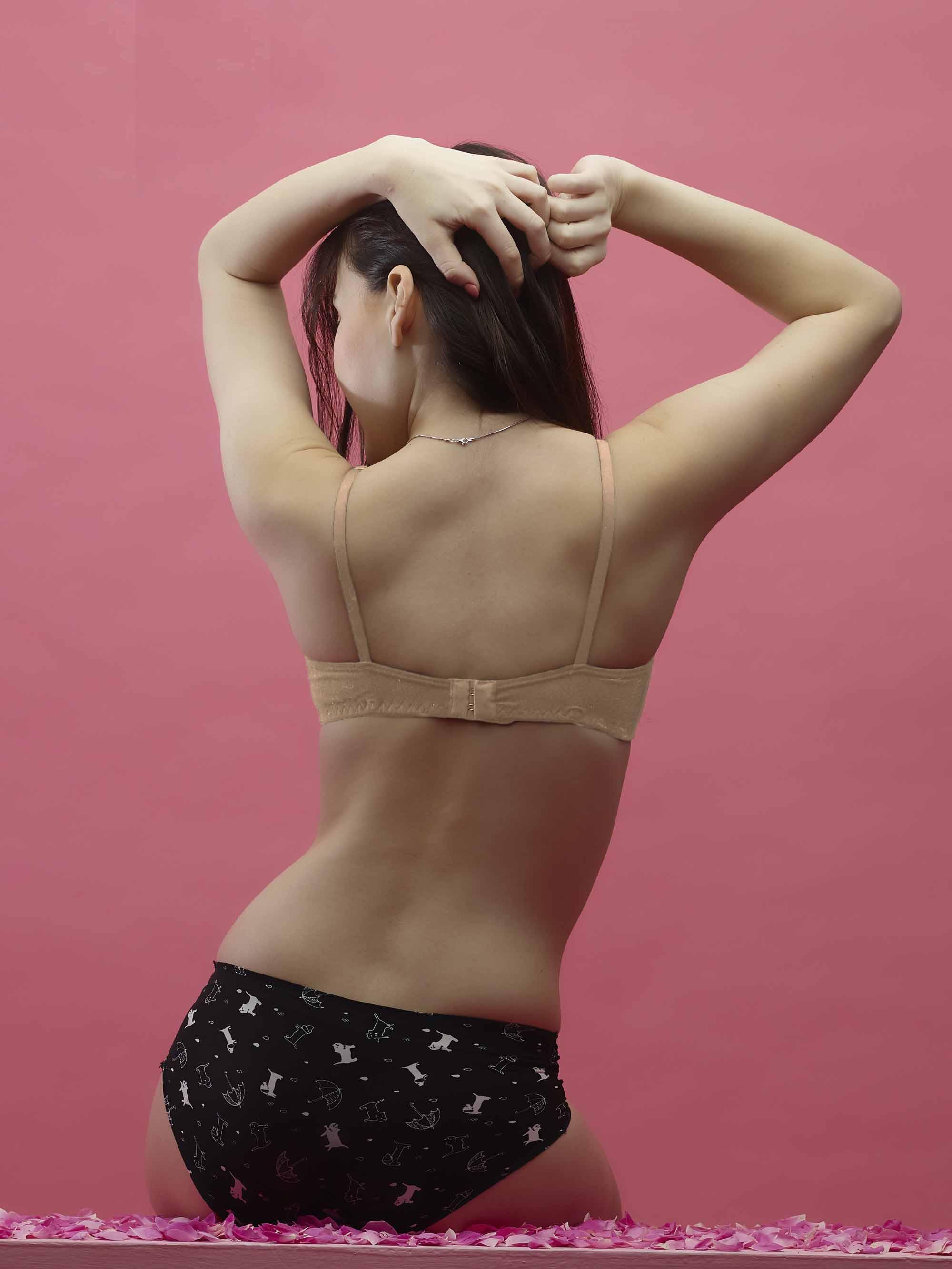 gold cotton bra - 17839534 - Zoom Image - 3