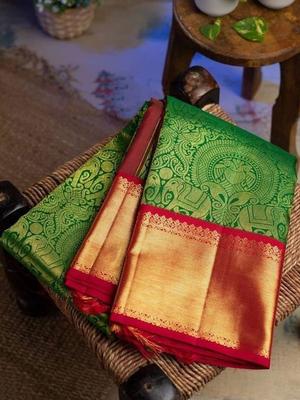green color soft silk saree for - 17839542 - Standard Image - 3