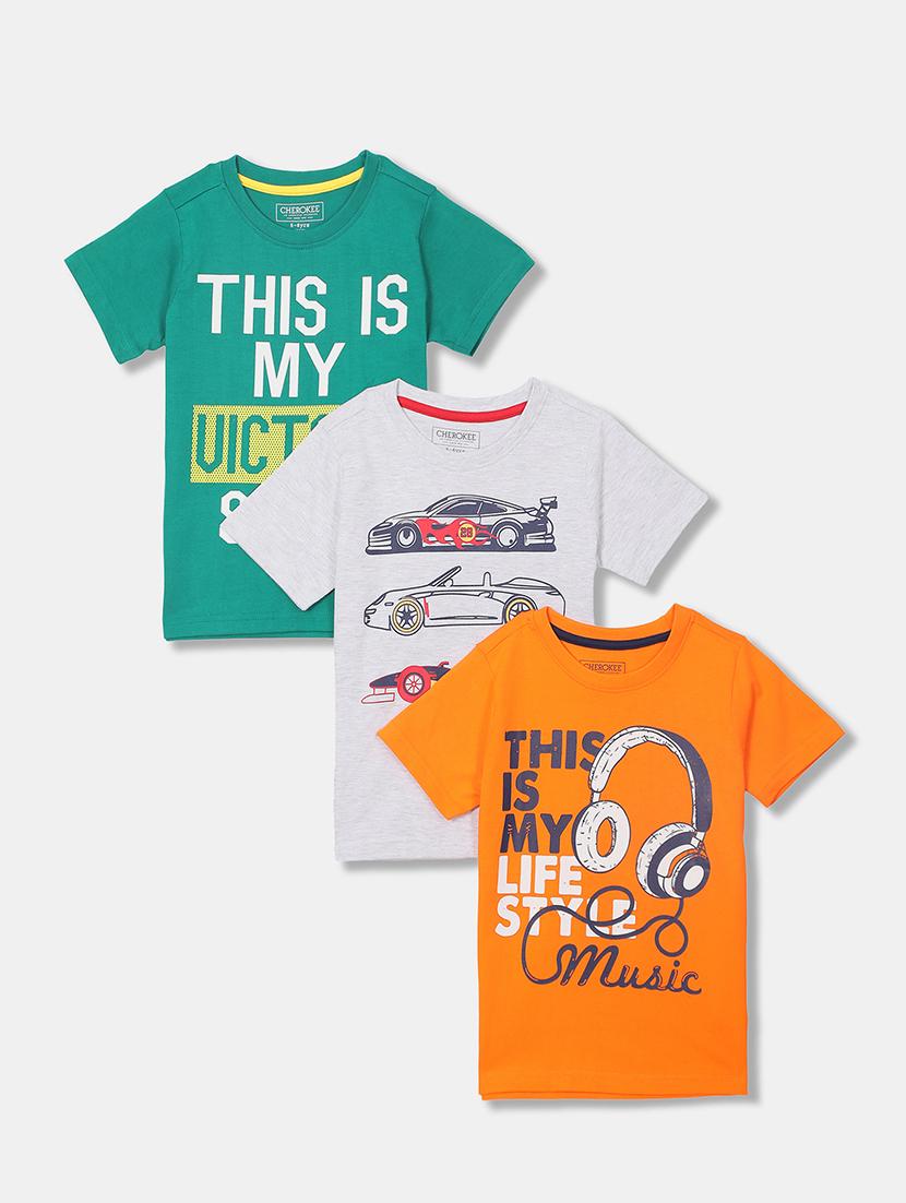 set of 3 printed t-shirts - 17839560 - Zoom Image - 1