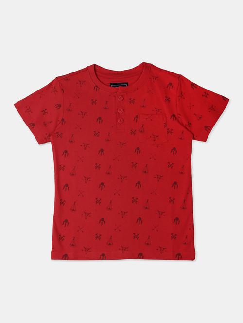 red printed t-shirt - 17839601 - Standard Image - 1