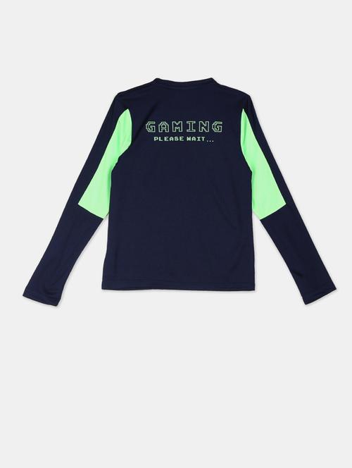 navy blue printed t-shirt - 17839606 - Standard Image - 1