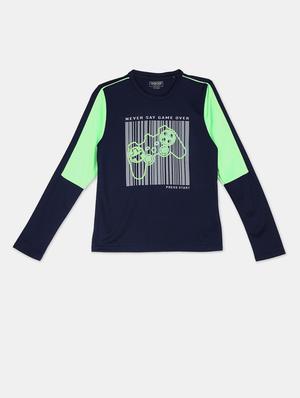 navy blue printed t-shirt - 17839606 - Standard Image - 2