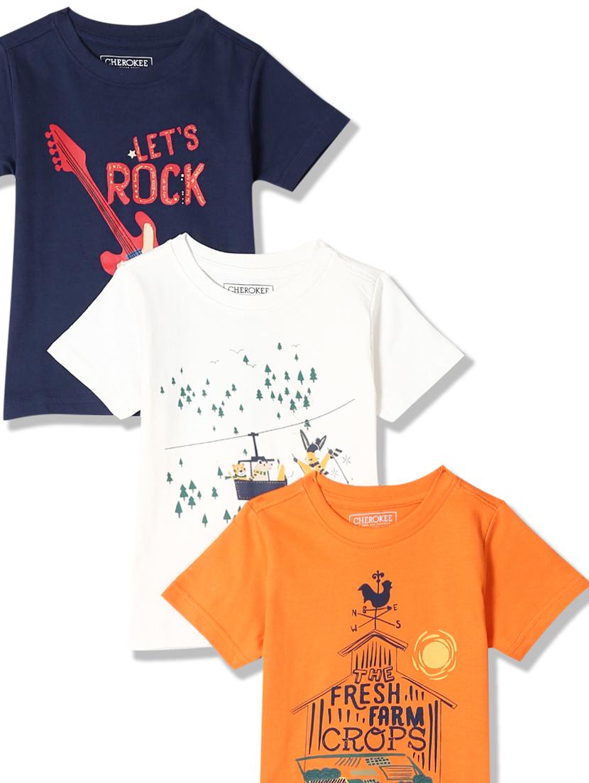 set of 3 round neck printed t-shirt - 17839760 - Zoom Image - 3
