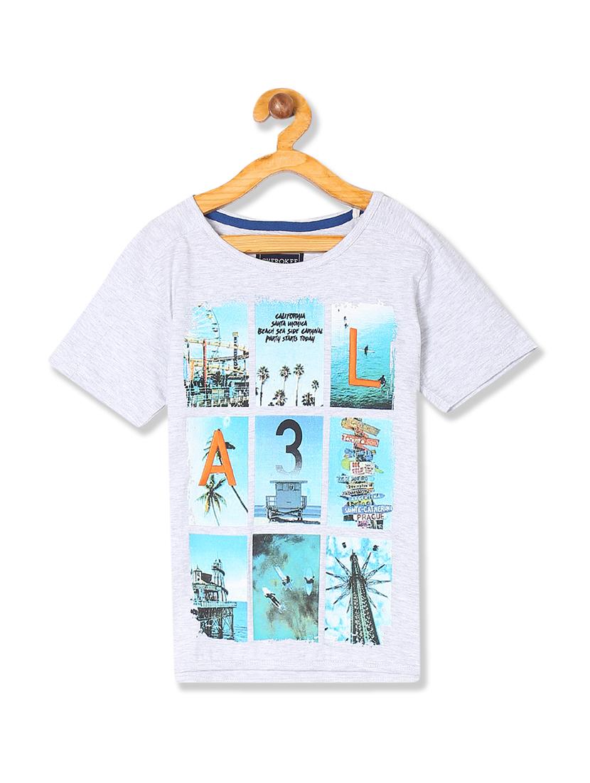 round neck printed t-shirt - 17839814 - Zoom Image - 1