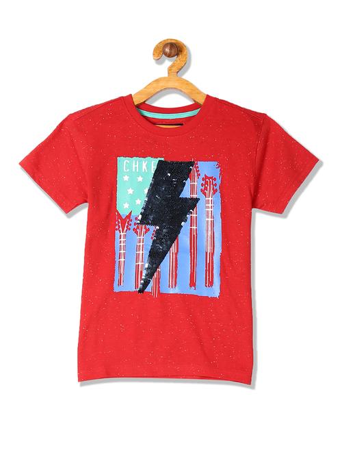 round neck graphic t-shirt - 17839827 - Standard Image - 1