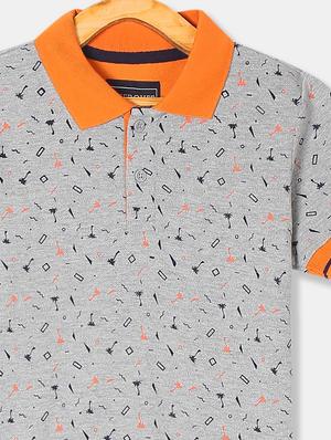polo neck printed t-shirt - 17839835 - Standard Image - 3