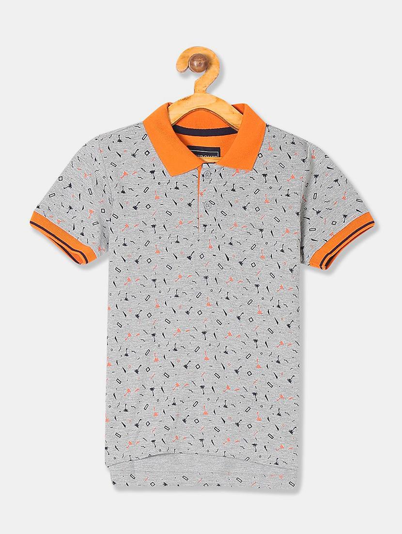 polo neck printed t-shirt - 17839835 - Zoom Image - 1