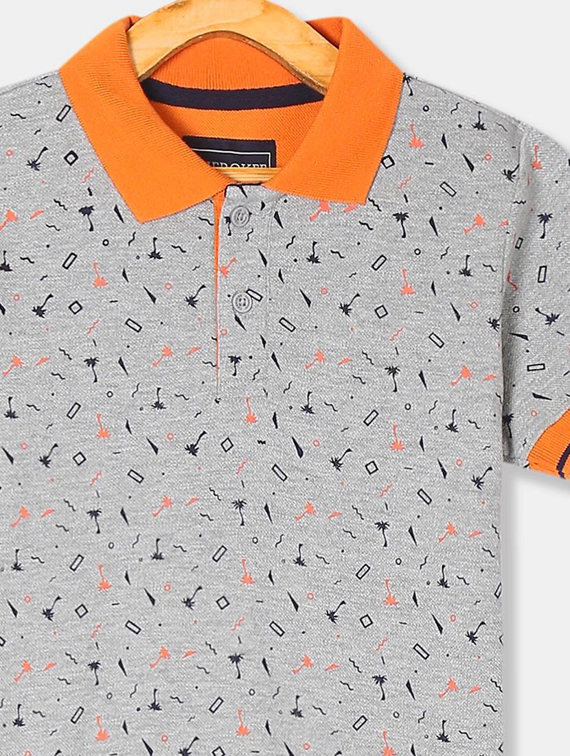 polo neck printed t-shirt - 17839835 - Zoom Image - 3