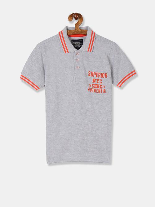 polo neck contrast detail t-shirt - 17840022 - Standard Image - 1