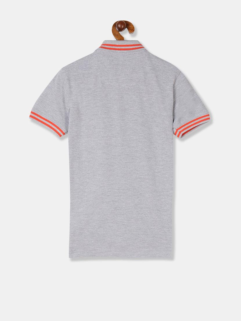 polo neck contrast detail t-shirt - 17840022 - Zoom Image - 2