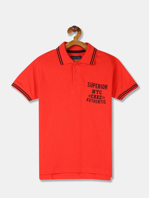 red solid polo t-shirt - 17840025 - Very Small Image - 1